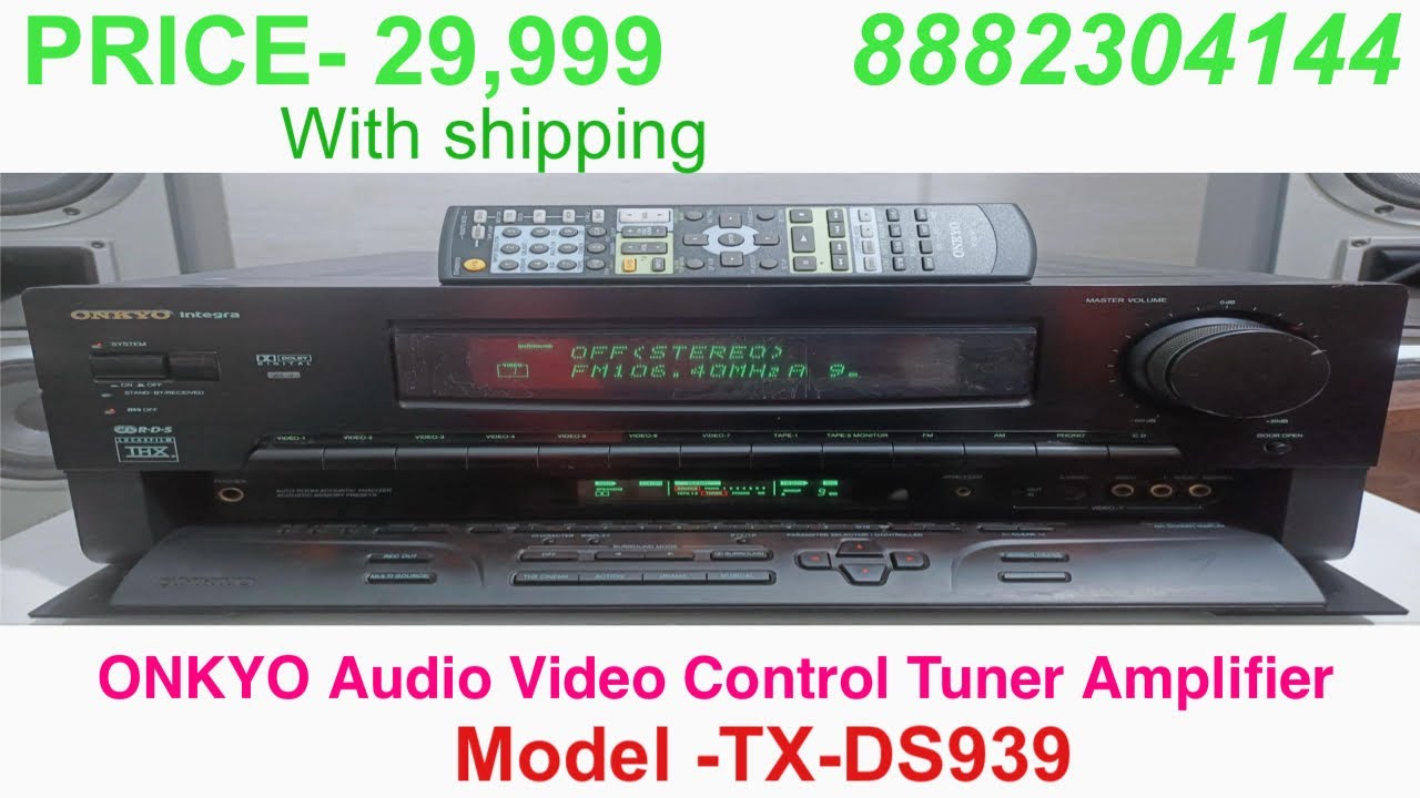 Onkyo TX-DS939 | Audio Video Control Tuner Amplifier (1996-99) | Contact 8882304144 #onkyo #fm #mw