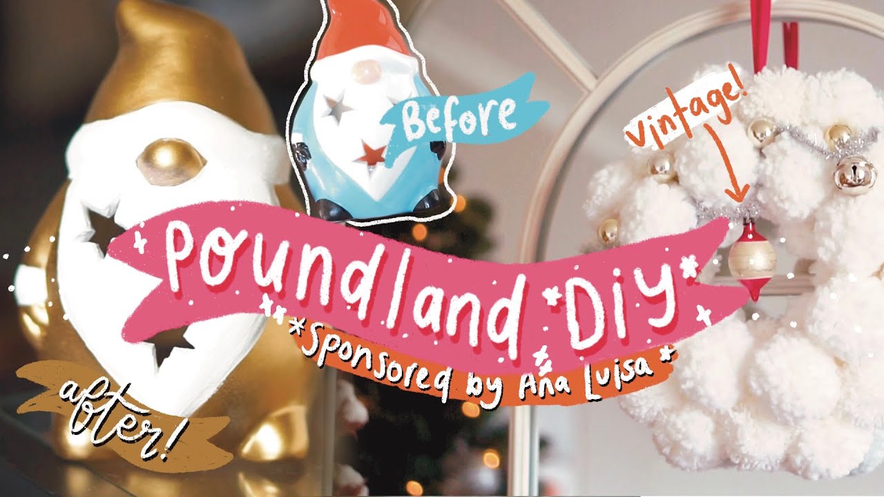AD | Poundland *Christmas* DIY's | Pom Pom Wreath & Gonk Upcycle
