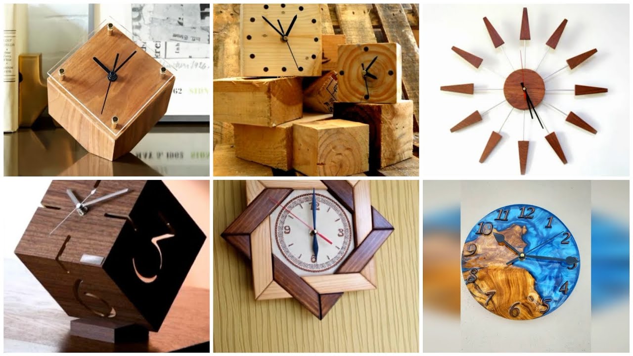 amazing wooden wall and tabile clock. best for home and office decoration wooden clock ideas.