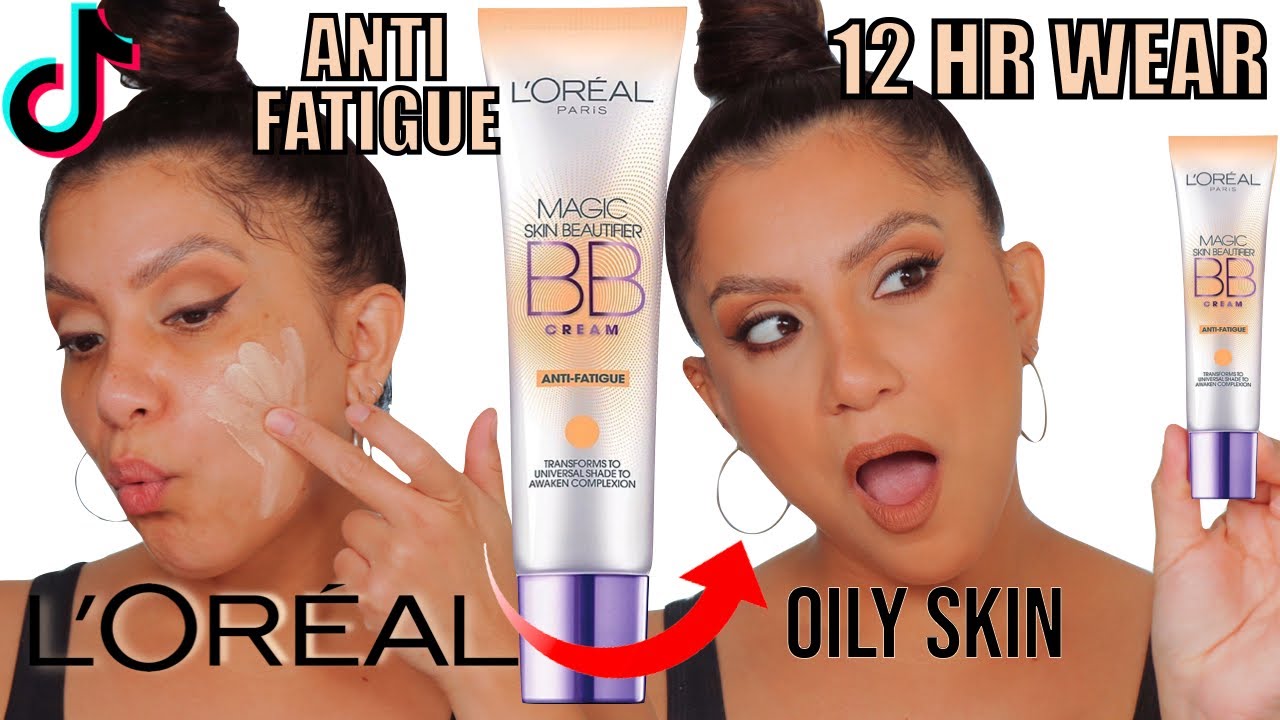 TIKTOK MADE ME BUY IT L'OREAL MAGIC ANTI-FATIGUE BB CREAM + WEAR TEST *oily skin* | MagdalineJanet l