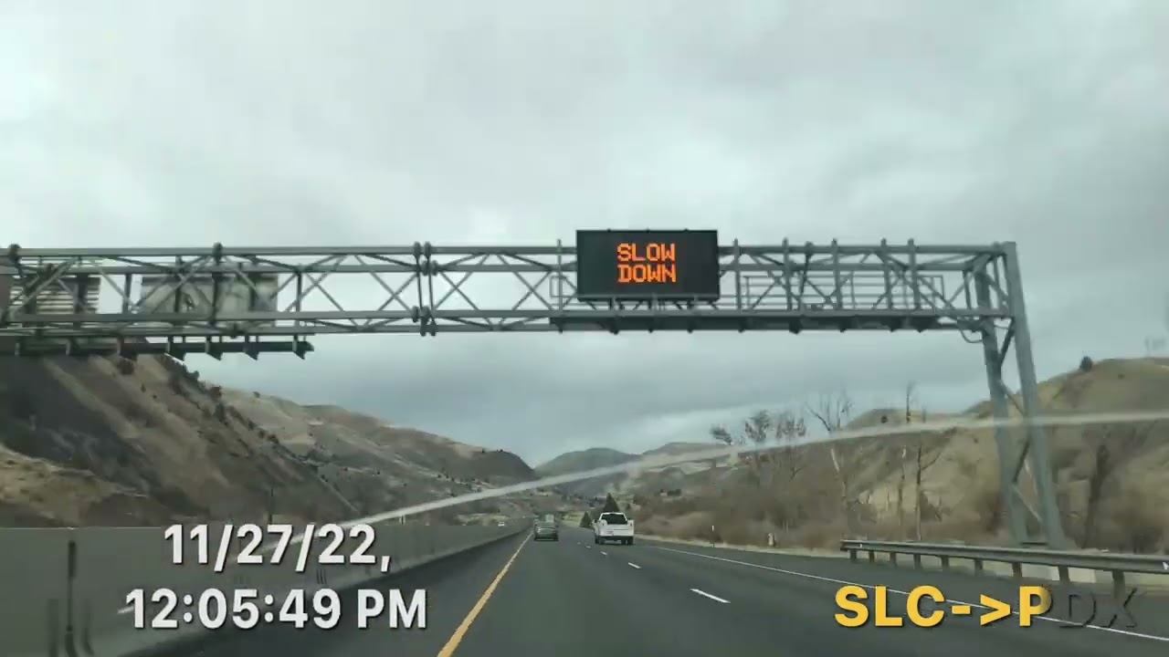 Timelapse Driving: SLC to PDX 27 November 2022