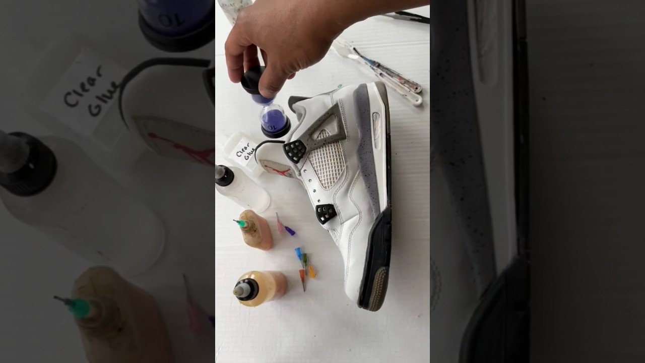 How to reglue air Jordan 4s sneakers 
