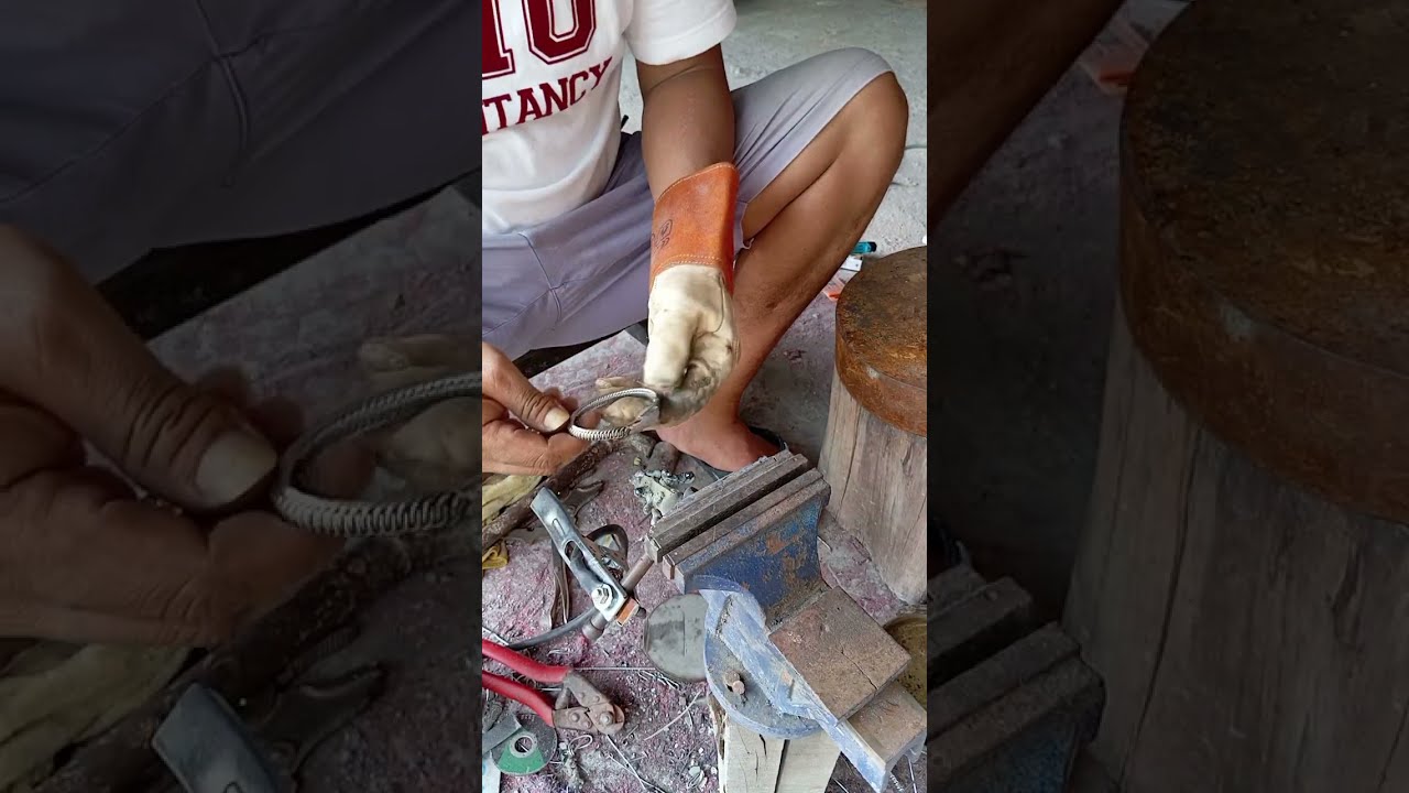 proses pembuatan gelang stainless dari kawat argon,