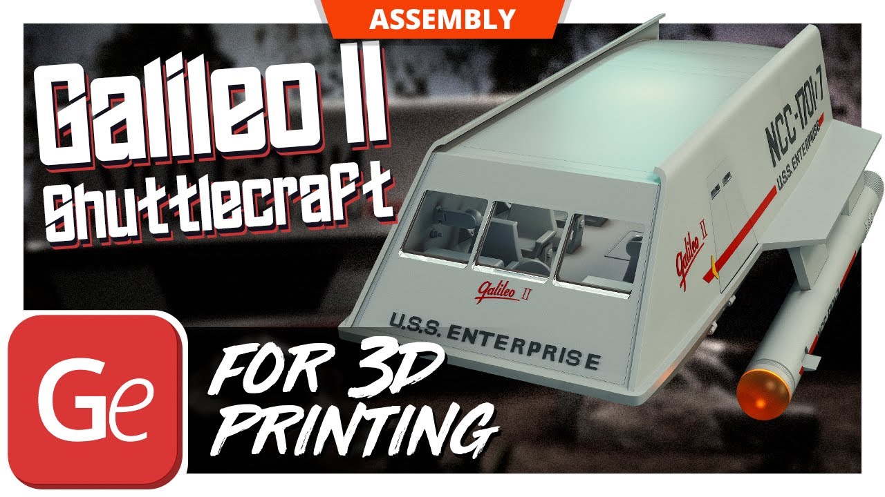 Galileo II Shuttlecraft 3D Printing Model | Assembly by Gambody