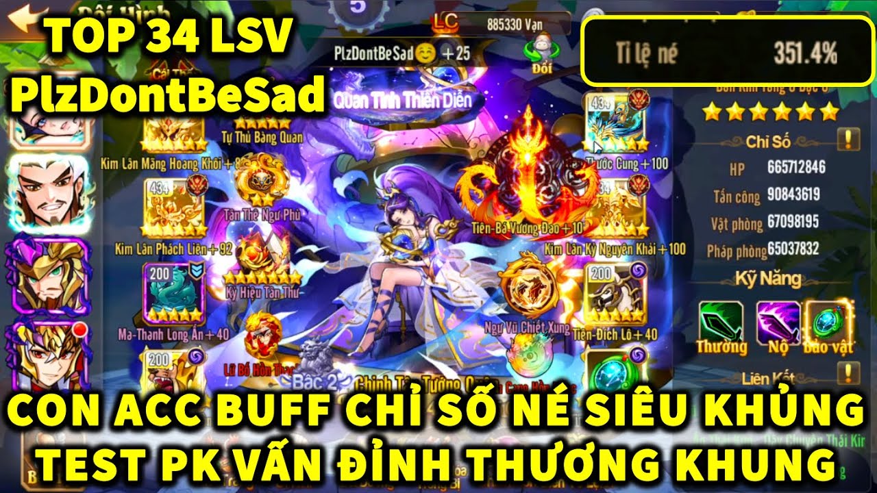 OMG3Q REVIEW TOP 34 LSVPlzDontBeSad! CON ACC BUFF CHỈ SỐ NÉ SIÊU KHỦNGTEST PK VẤN ĐỈNH THƯƠNG KHUNG!