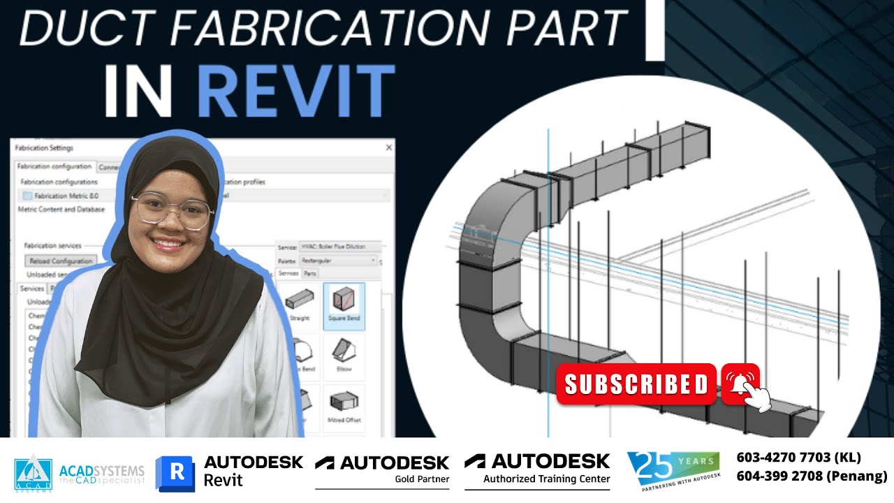 Duct Fabrication Part in Autodesk Revit