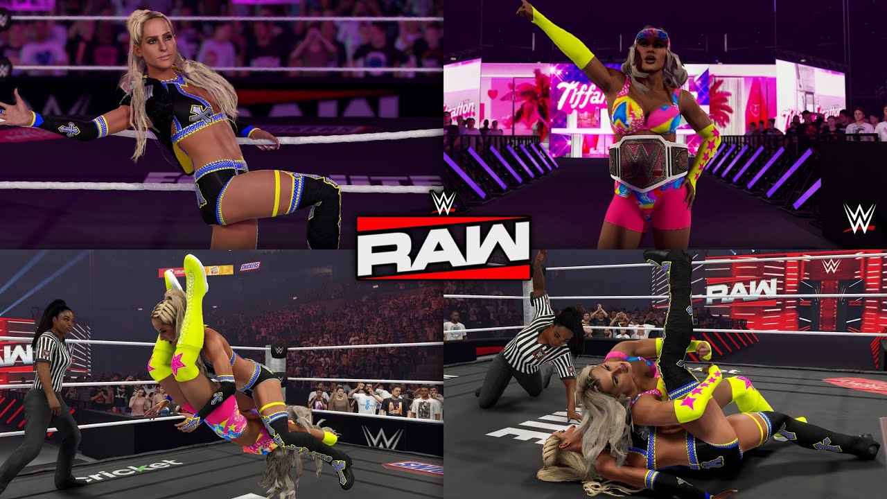TIFFANY STRATTON VS MICHELLE MCCOOL: WWE WOMEN&rsquo;S CHAMPIONSHIP | WWE 2K24 | MONDAY NIGHT RAW