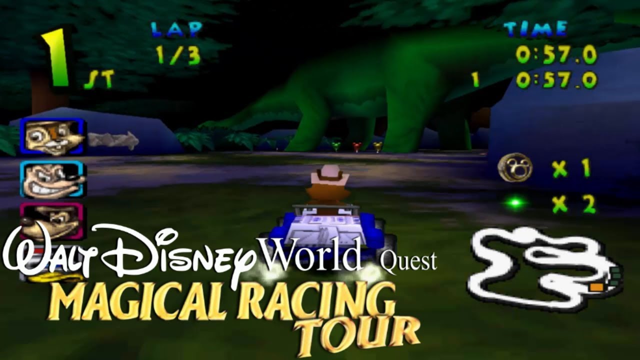 Walt Disney World Quest: Magical Racing Tour (PS1) 105% - Part 3 - Dinosaur