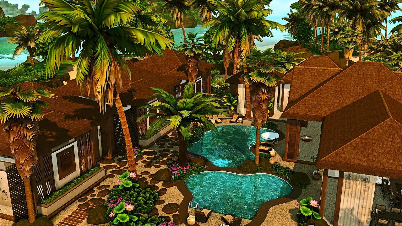 Island Resort | The Sims 4 Speed ​​Build I CC