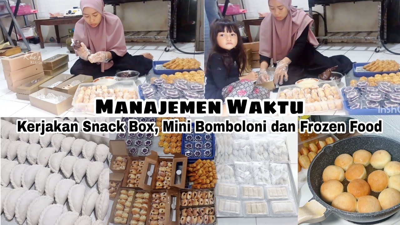 DAILY VLOG KERJAKAN PESANAN SNACK BOX, MINI BOMBOLONI DAN ANEKA FROZEN FOOD
