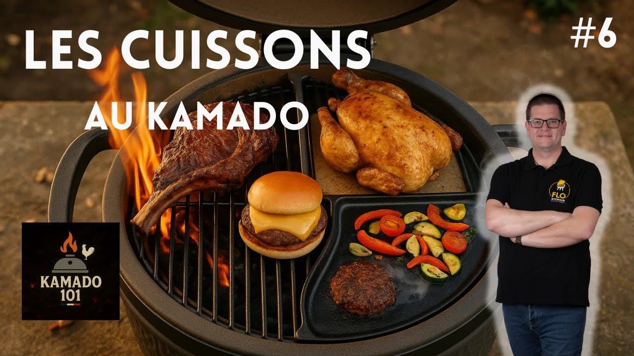 Les 4 modes de cuisson au kamado expliqués : directe, indirecte, 2 zones, plancha