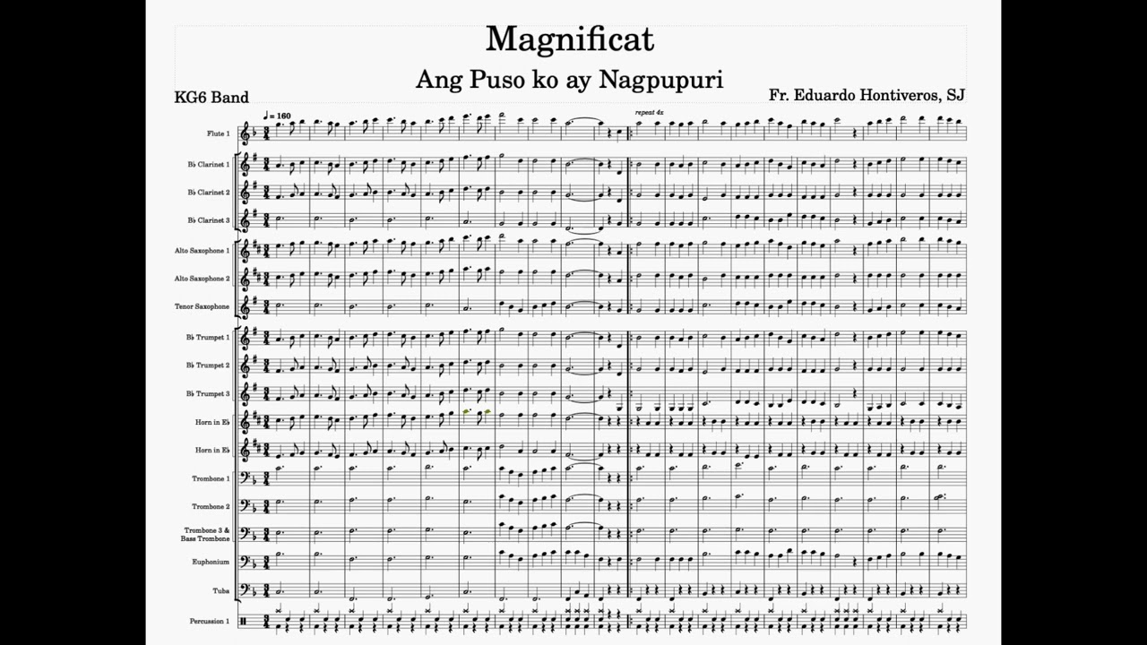 Magnificat - Ang Puso ko'y Nagpupuri (for Band)