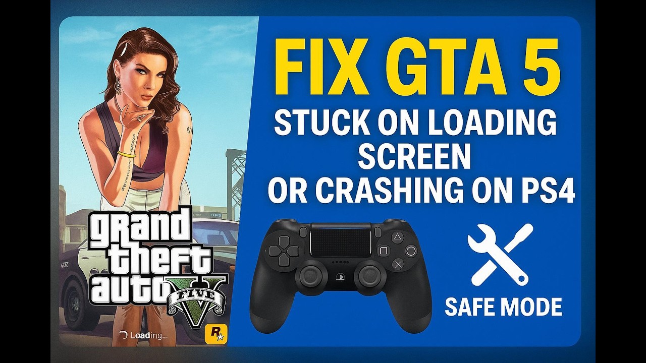 FIX GTA 5 Loading Screen or Crashing On PS4-Safe Mode Tutorial!