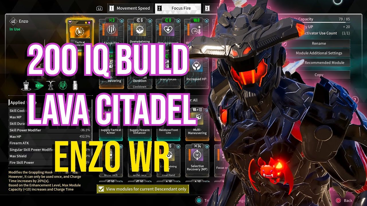 ОЧЕНЬ ТЕХНИЧЕСКИЙ Enzo Lava Citadel Build & Guide I Первый потомок