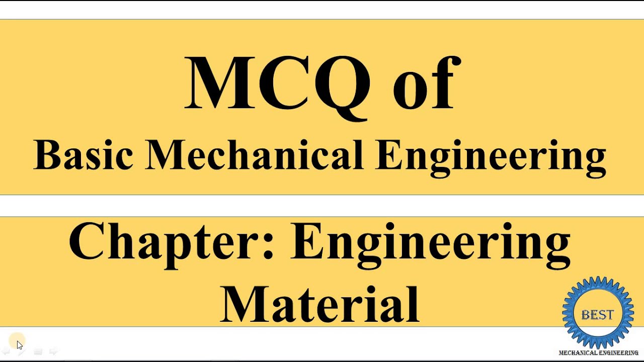 MCQ of Engineering Material - MCQ of BME