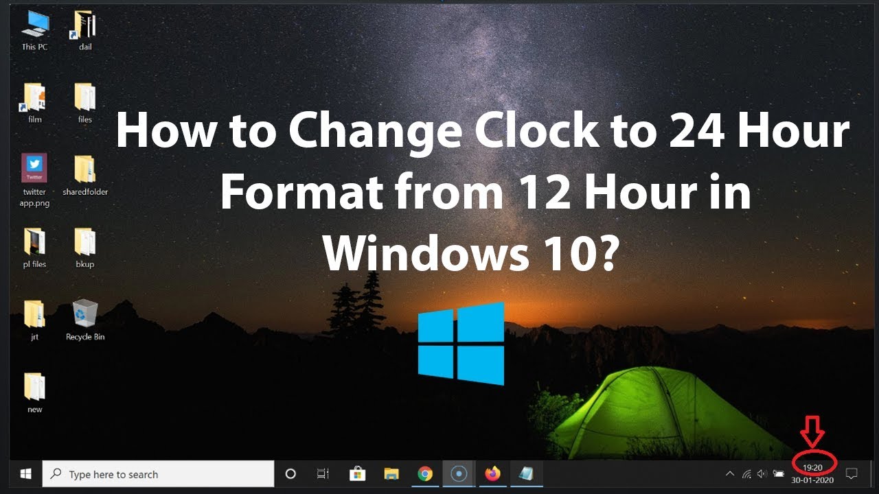 How to Change Clock to 24 Hour Format from 12 Hour in Windows 10?