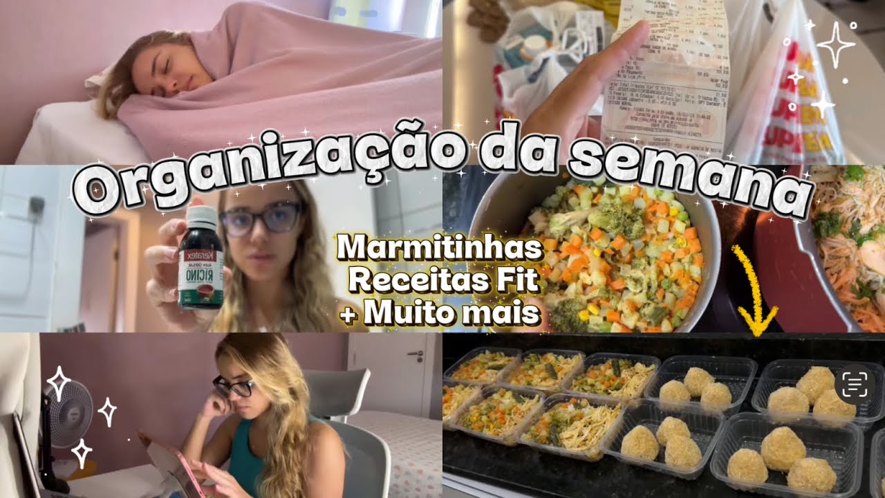 Preparando as marmitinhas da semana e organizando tudo | Rotina real e saudável | Receitas Fit 