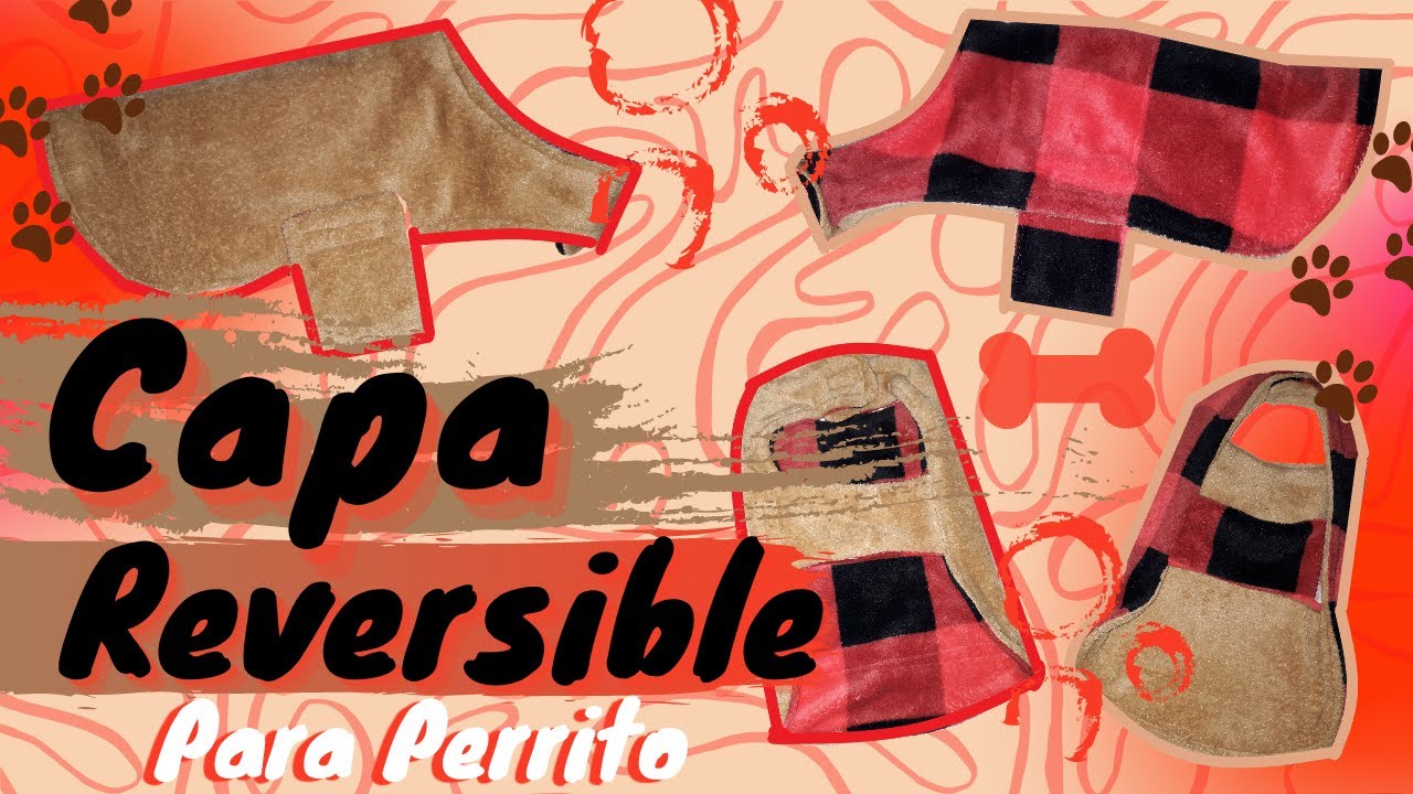 Capa Reversible de Invierno para Perrito | Capa para Mascota | Talla L | Costura con Nad |