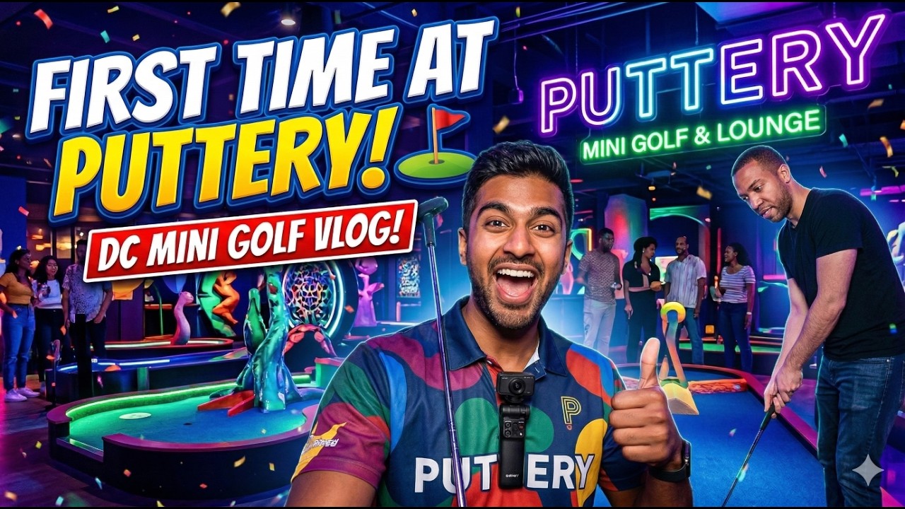First Time at PUTTERY DC! ⛳️ (Upscale Indoor Mini Golf Vlog)