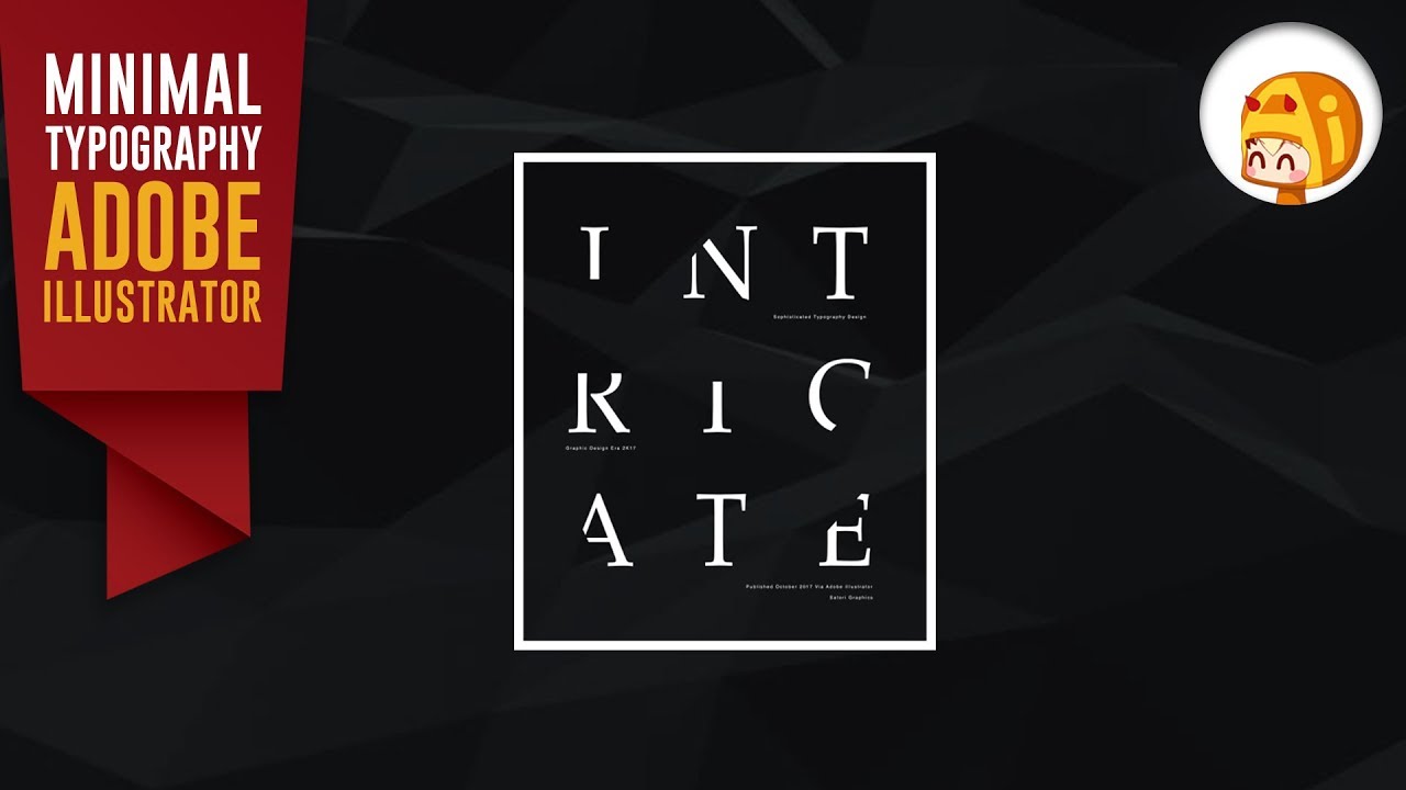 Minimal Typography Design Adobe Illustrator | Satori Graphics