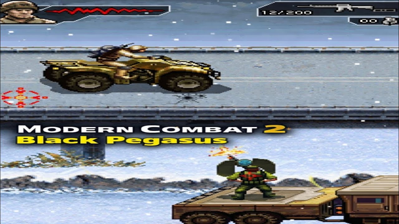 Jugando un juego clásico de los teléfonos antiguo el : MODERN COMBAT 2 BLAK PEGASUS