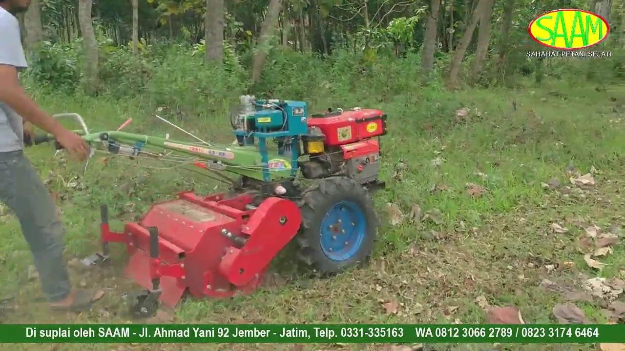 PEMBABAT PEMANGKAS JERAMI, SEMAK BELUKAR, BATANG JAGUNG PENGGERAK TRAKTOR RODA DUA SAAM DF101