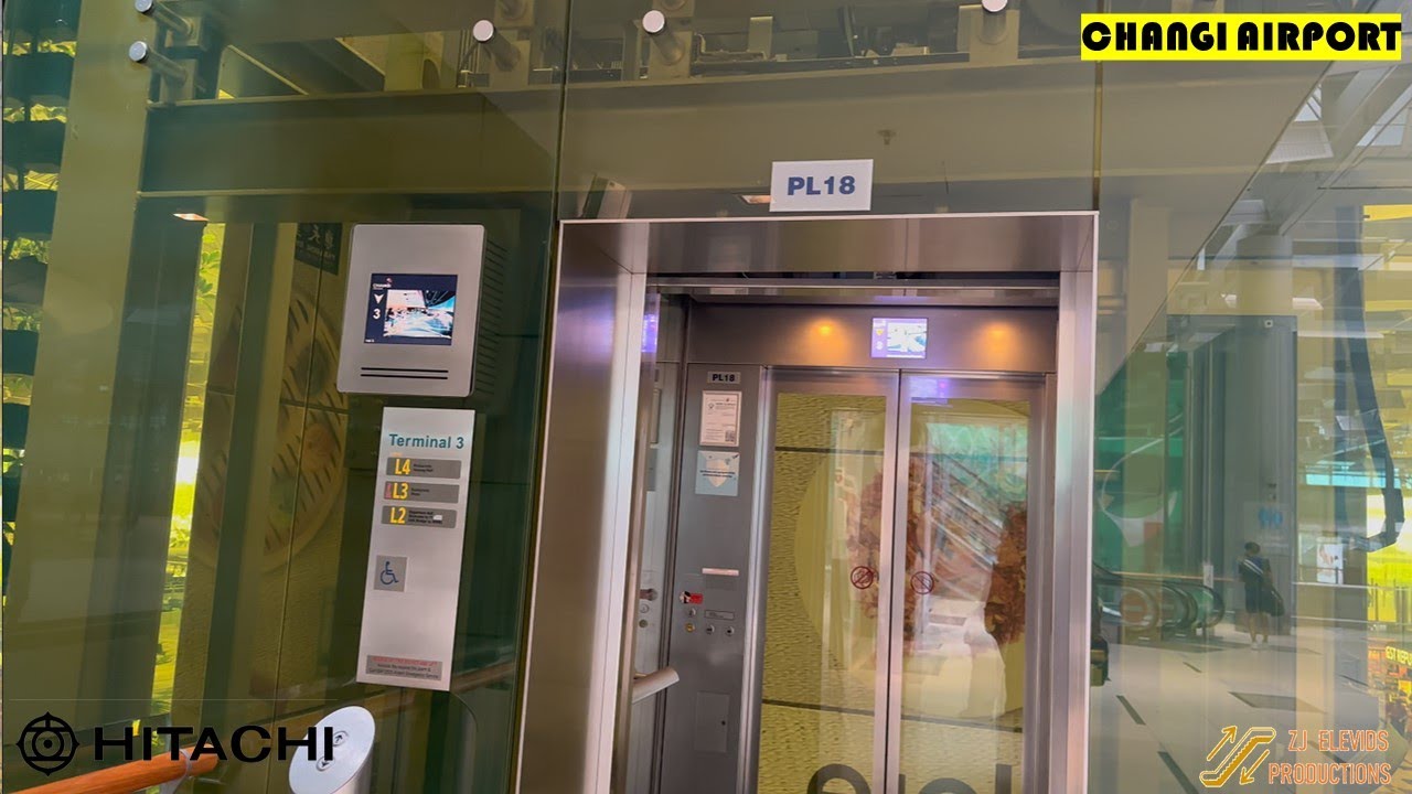 Hitachi Elevator at Changi Airport, Changi, Singapore. (T3 Public Area Lift PL18)