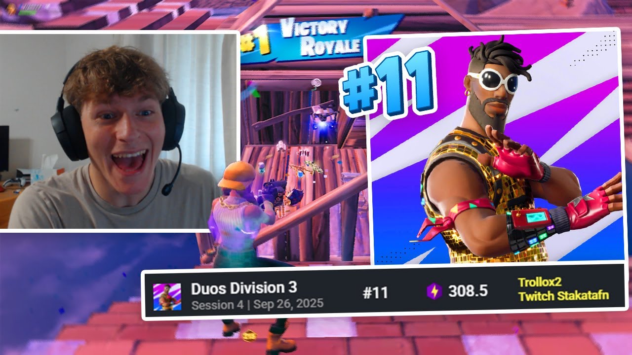I placed 11th and Qualified to Division 2 Duo FNCS!