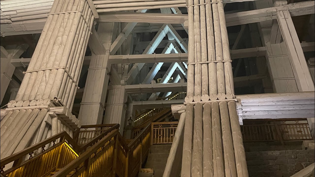 Wieliczka Salt Mines. Tiny Elevator