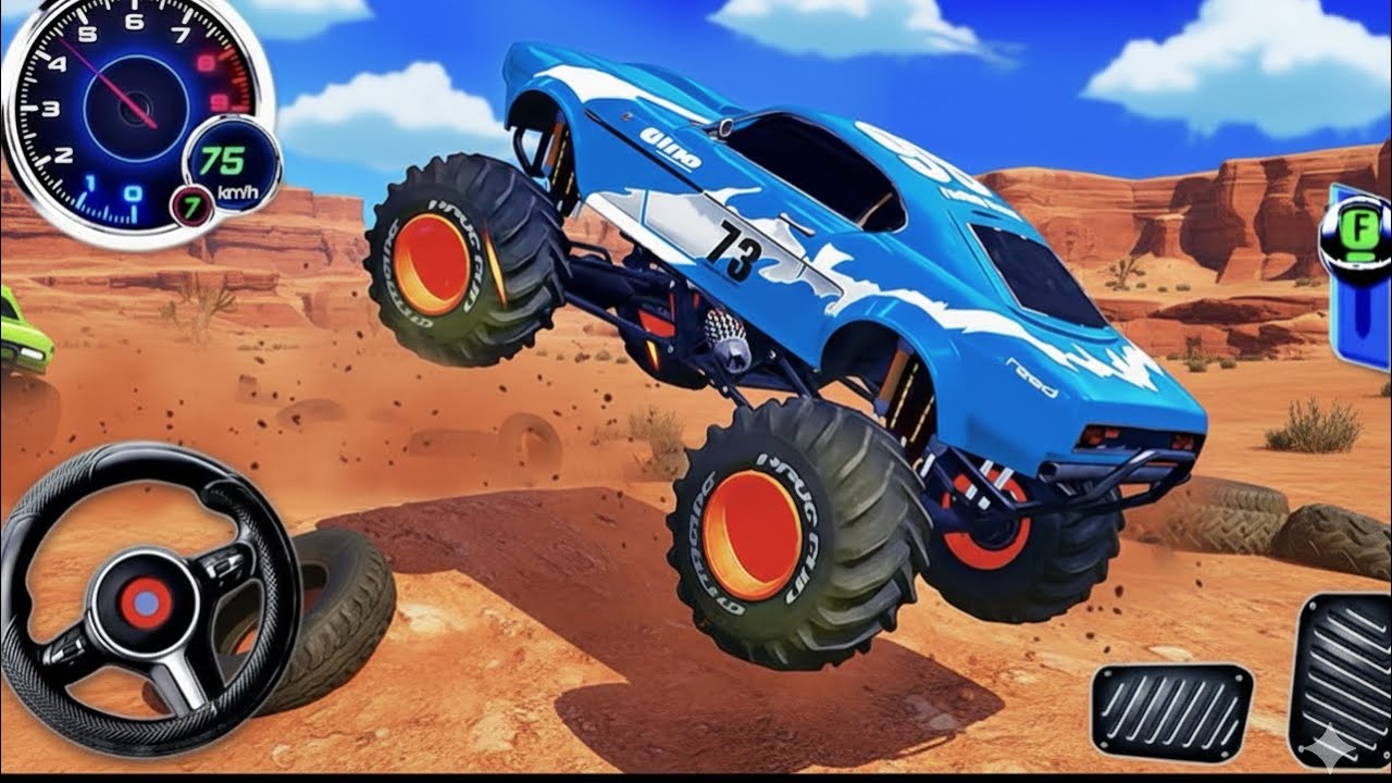 Monster Truck XT Airport Derby - Extreme GT Car Mega Ramp Impossible 🙅 gameplay 👍