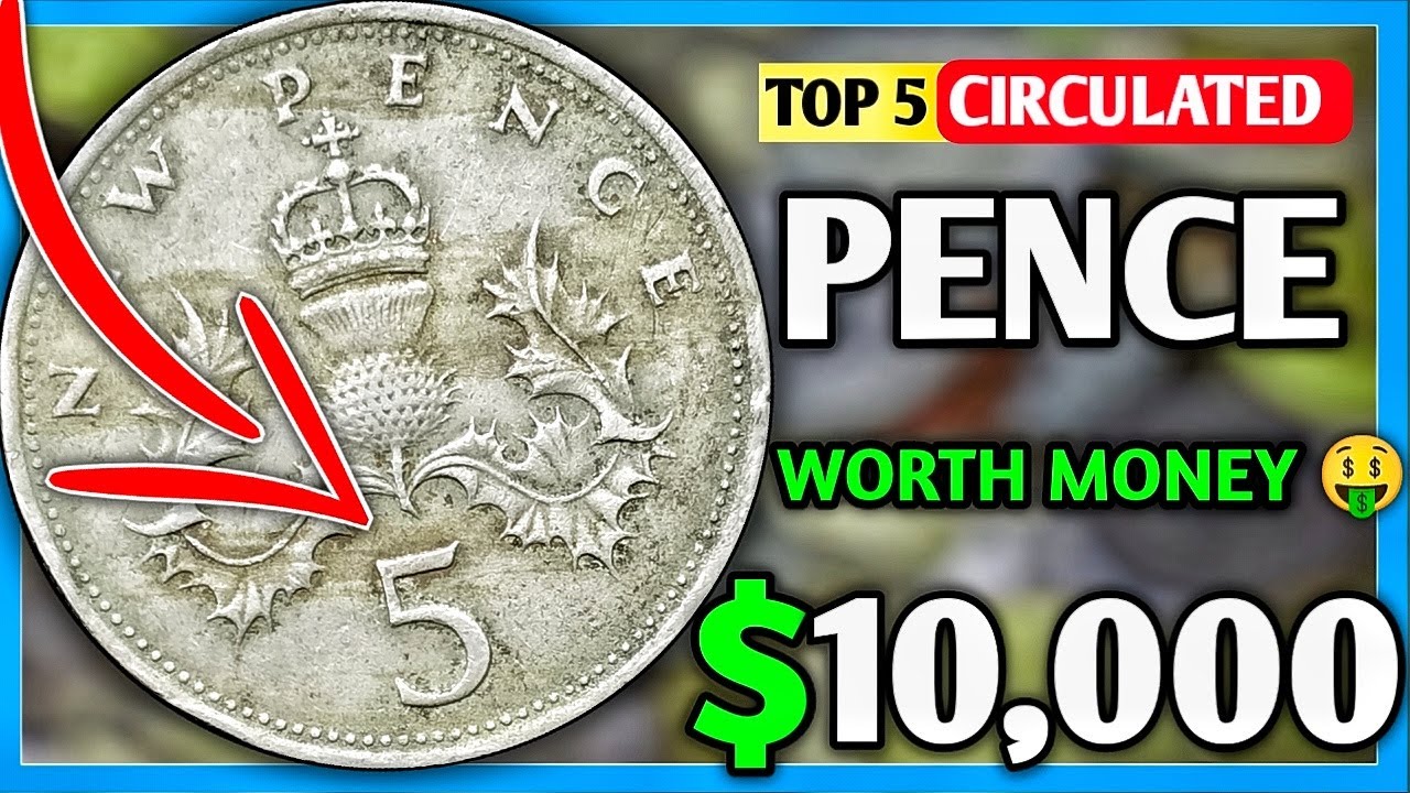 TOP 5 MOST RARE & VALUABLE UK ELIZABETH 5 NEW PENCE WORTH A LOT OF MONEY