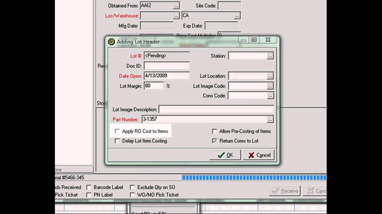Lot Costing: Introduction