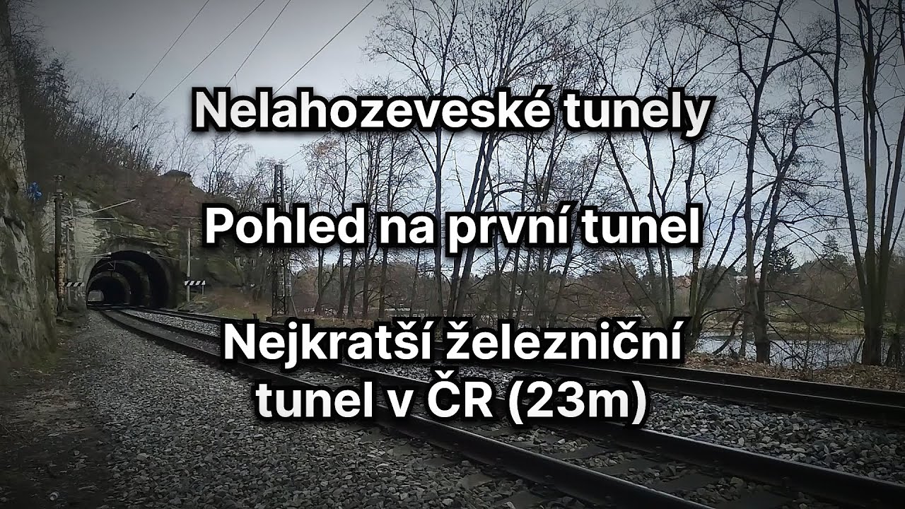 Nelahozeveské tunely: Pohled na nejkratší tunel. (23m)