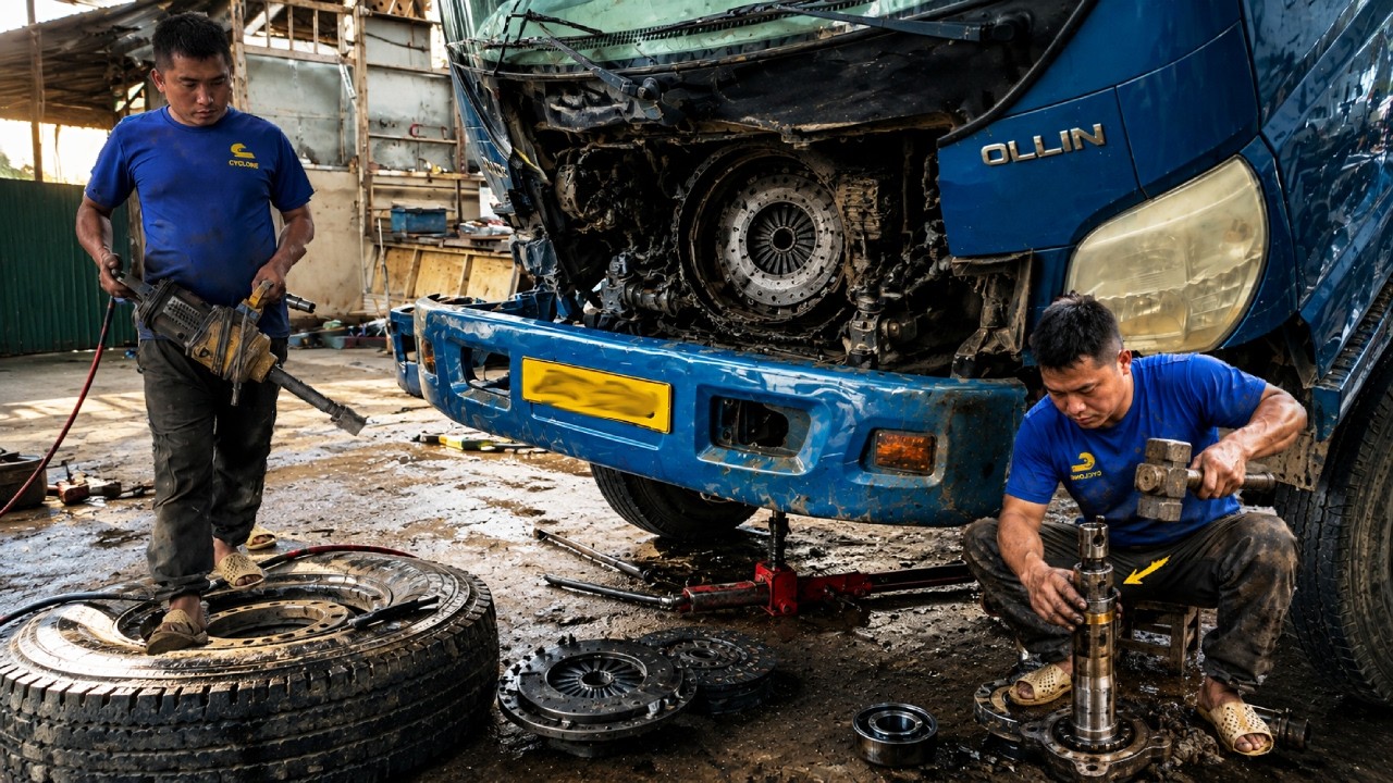 3 Heavy Truck Repairs in One Day! Clutch Rescue, Kingpin Replacement & Night Tire Rescue