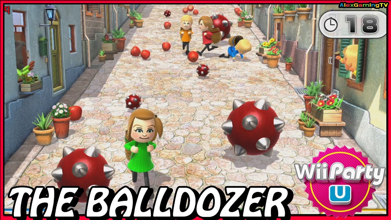 Wii Party U - The Balldozer ( Master com ) 🎵 Dona vs Clara vs Polly vs Joost | AlexGaming
