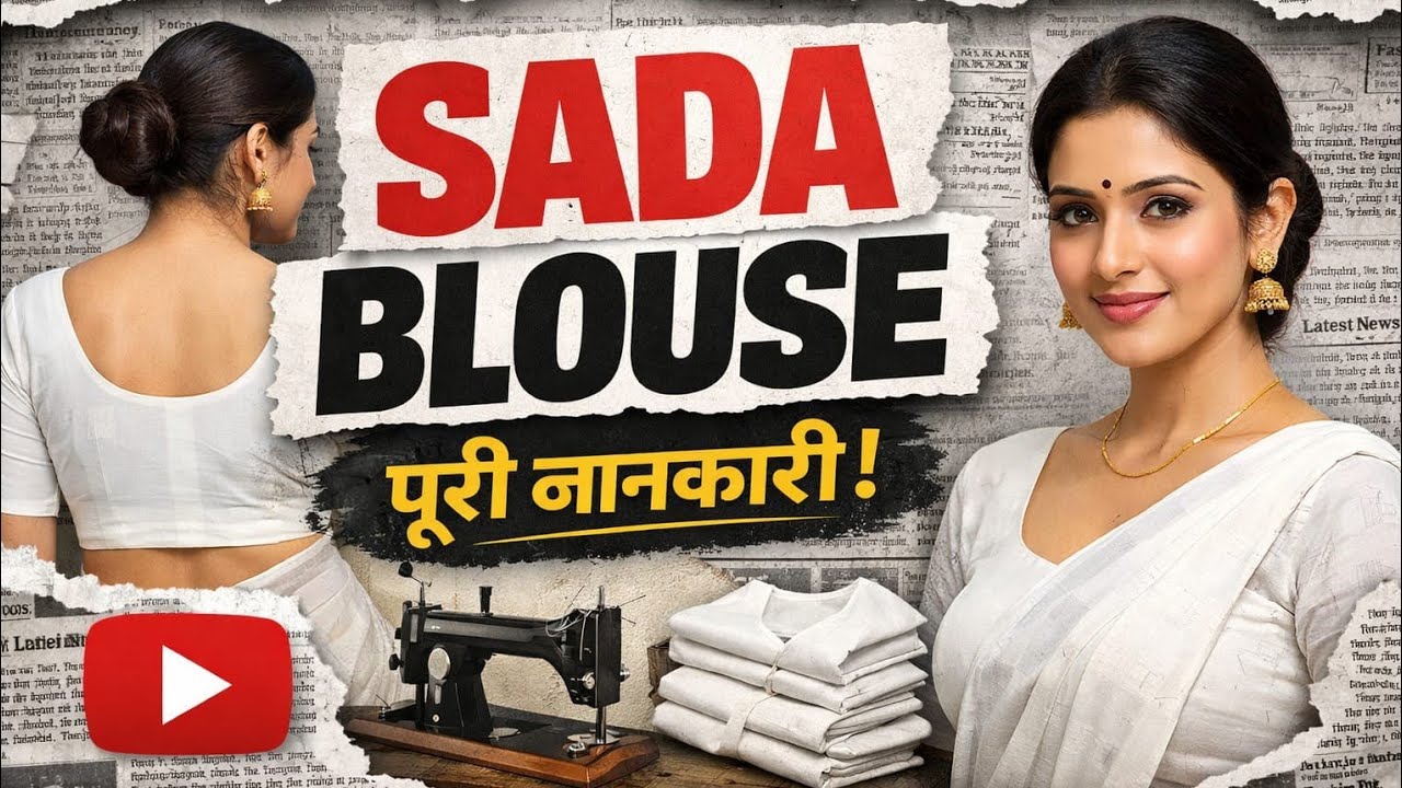 सादा ब्लाउज की पूरी नानकारी | Newspaper Cutting Design 🔥