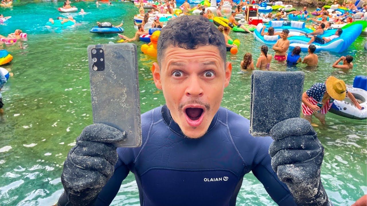 Achei um CELULAR PERDIDO nessa PISCINA NATURAL