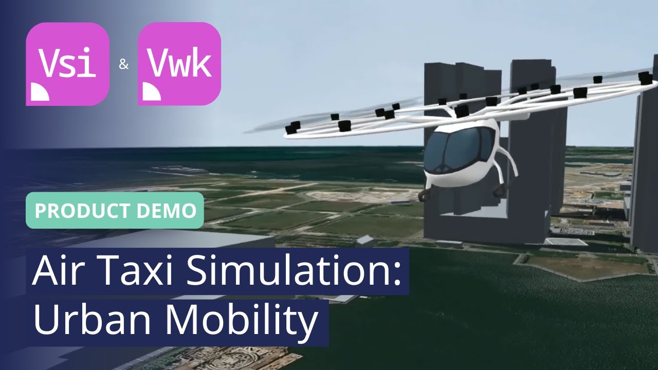 Air Taxi Simulation: Urban Mobility | PTV Vissim & Viswalk | Product Demo