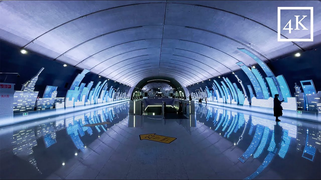 「4K」Visit the beautiful Shanghai Metro Station｜City tour | Shanghai 4K |上海地铁站