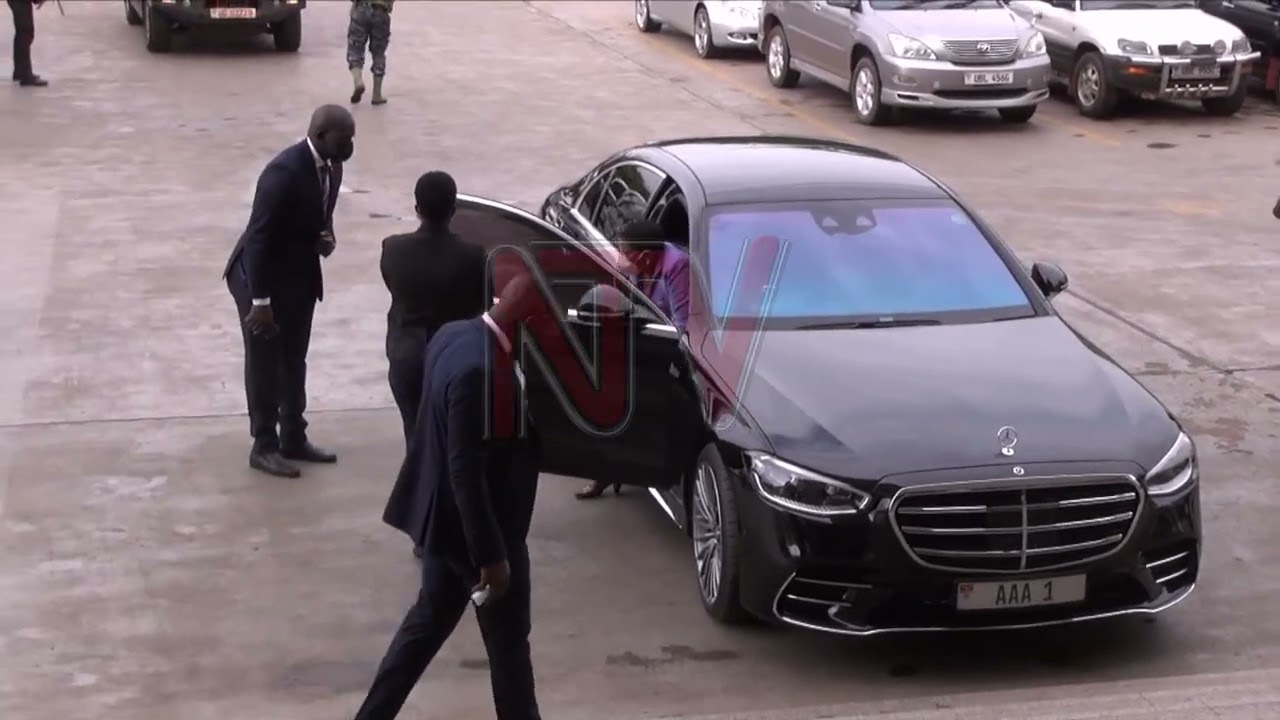 Anita Among unveils her new vehicle at parliament