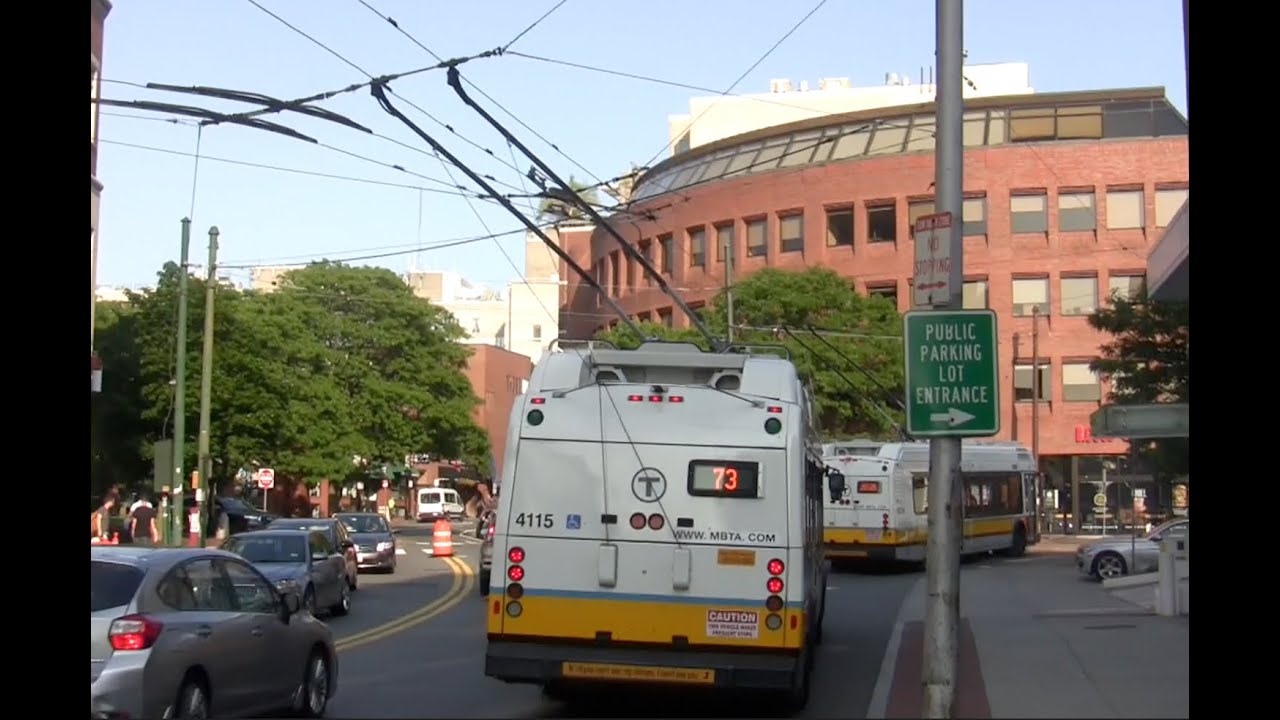 MBTA Trackless Trolleys Looping Bennett Alley
