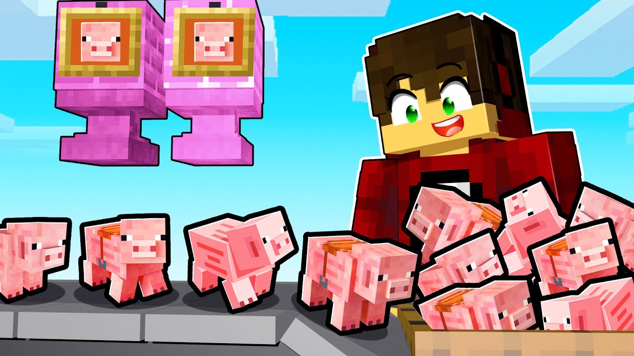 CRIEI UMA FABRICA DE PORQUINHOS e FIQUEI RICO no MINECRAFT ✭ Guihh ✭