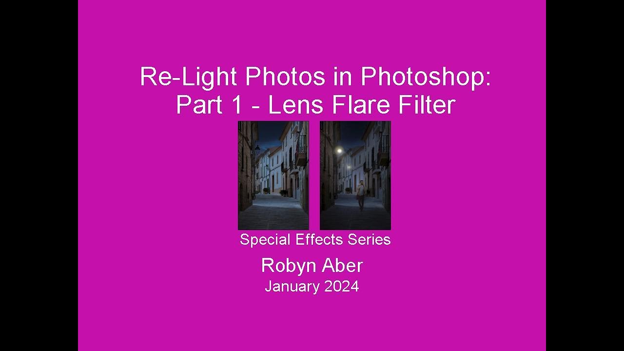 Re-Light Photos in Photoshop: Part 1 - Lens Flare Filter