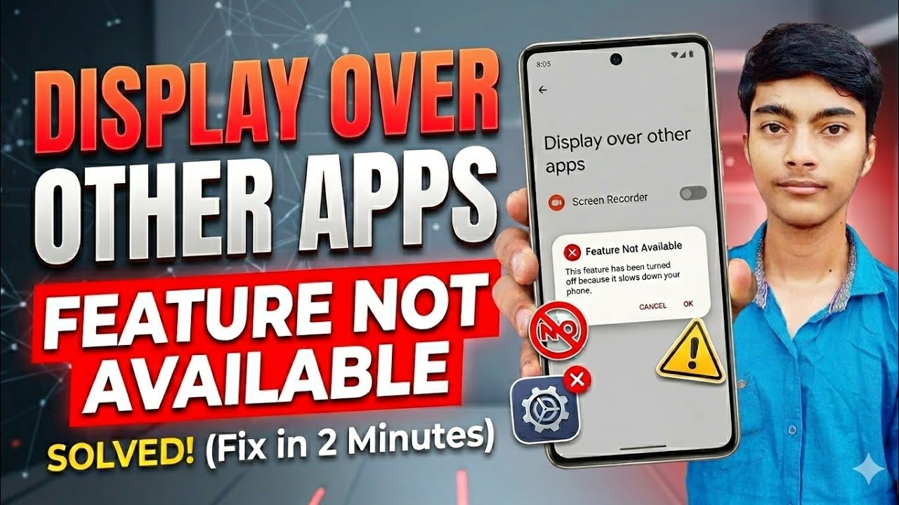 Display Over Other Apps Not Available Fix | feature not available problem solve