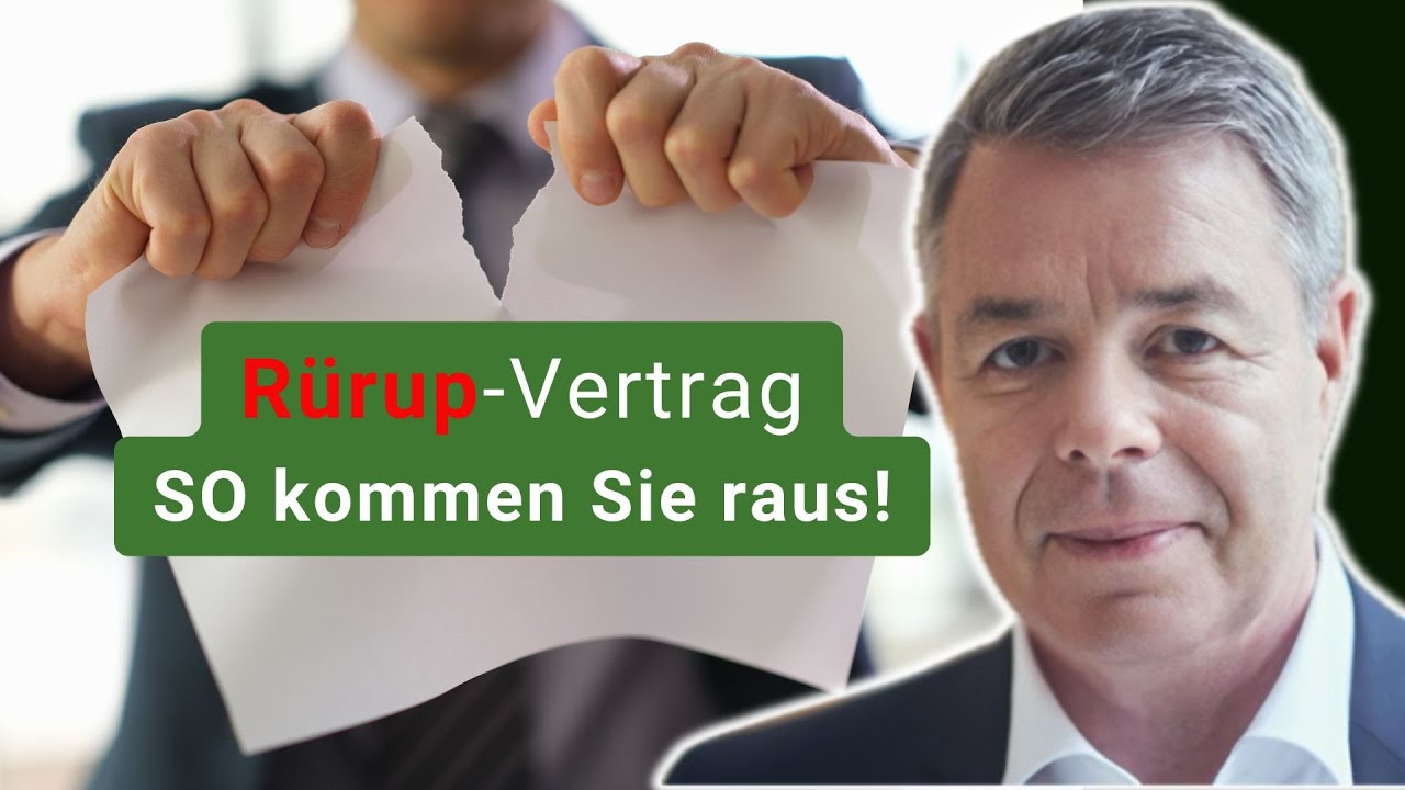 Rürup-Rente kündigen? – Der EINZIGE Weg aus dem Vertrag!