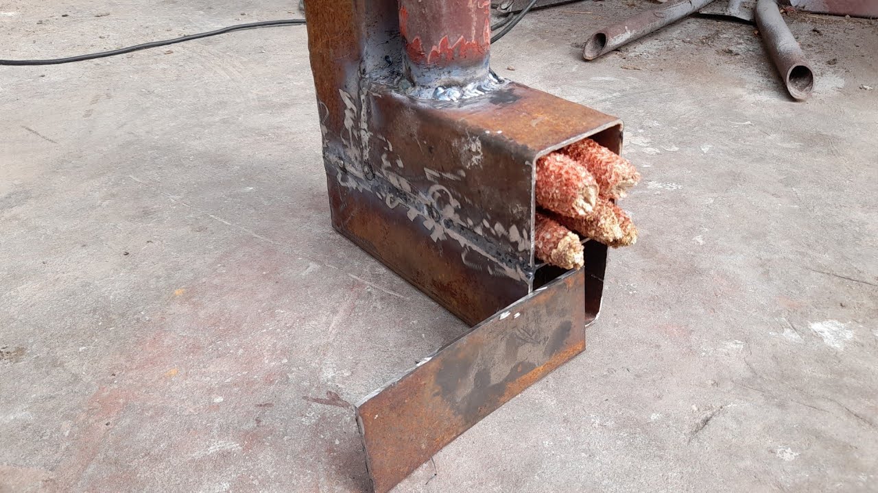[1]Cum se construiește o sobă rachetă automată concept propriu cu biomasă și porumb 🌽
