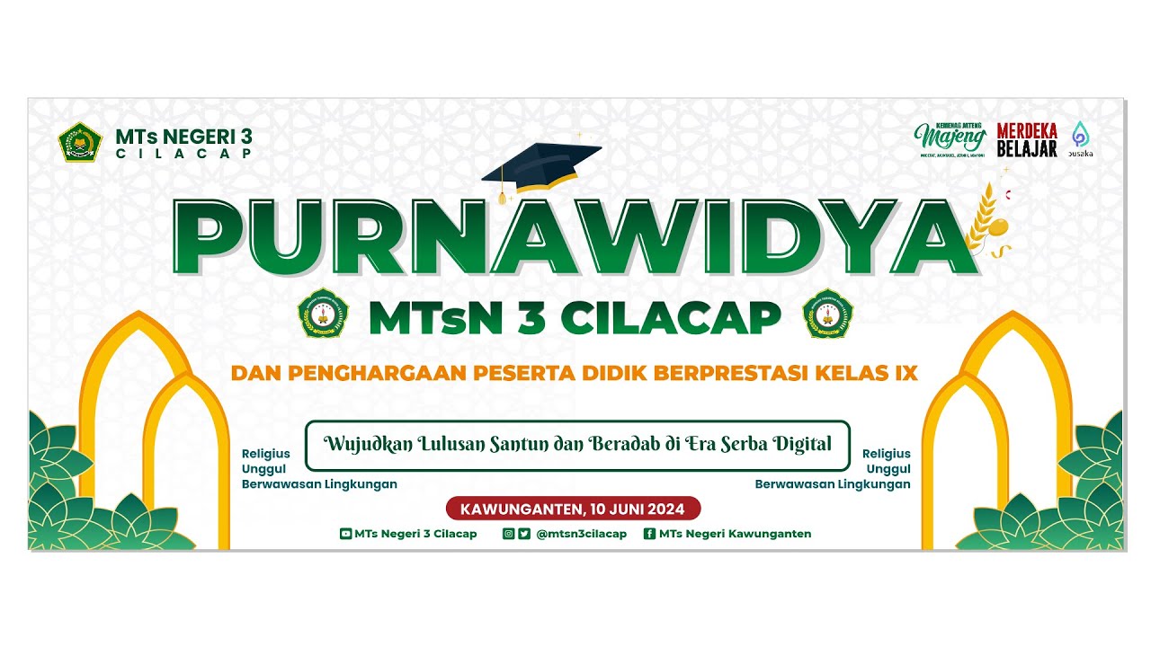 AWESOME PURNAWIDYA 2024 PELEPASAN PESERTA DIDIK KELAS IX MTsN 3 CILACAP