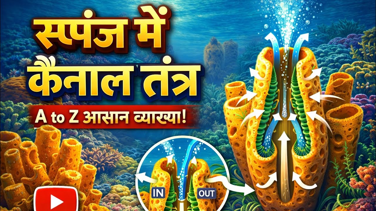 स्पंज में कैनाल तंत्र के प्रकार