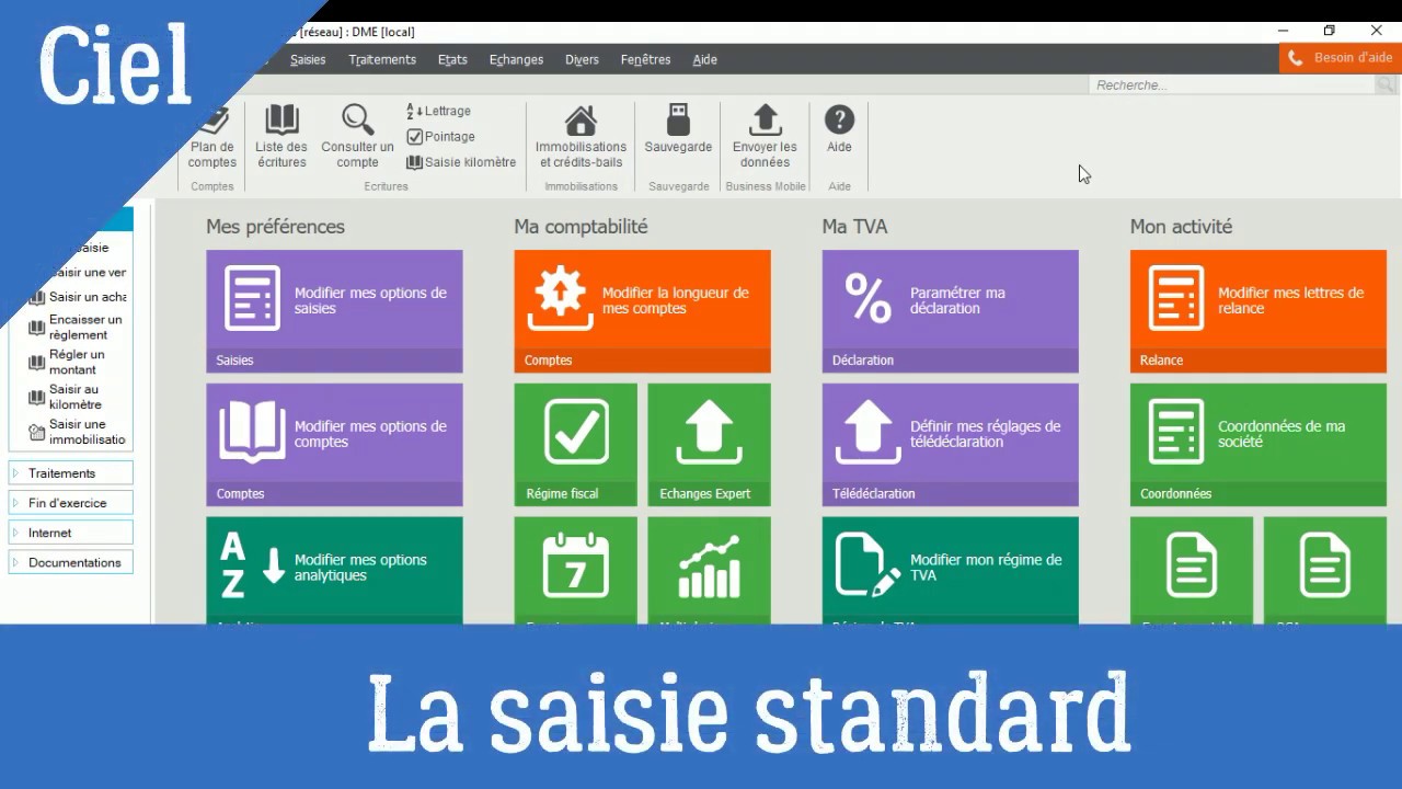 La saisie des écritures comptables dans Ciel Comptabilité
