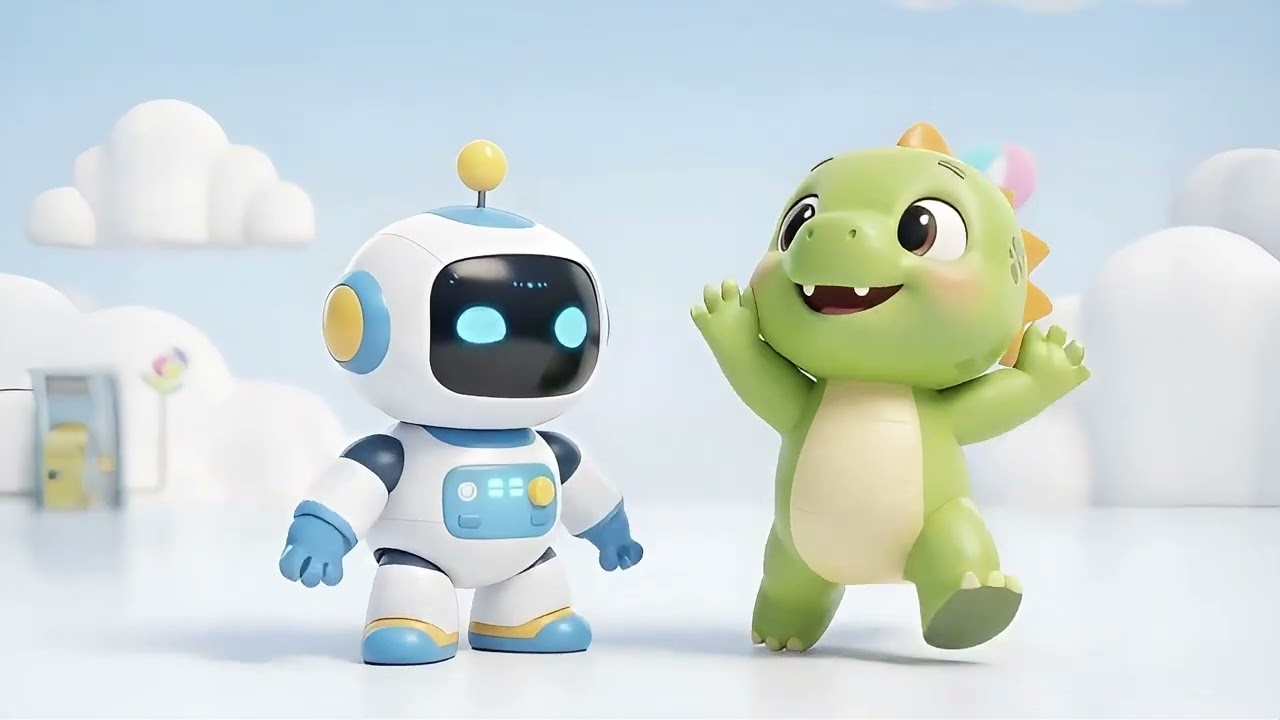 Robodino aprende las partes del cuerpo | Cabeza, manos y pies